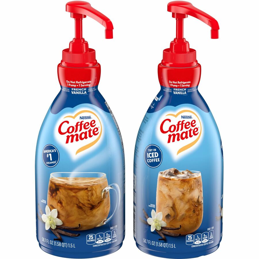 Coffee mate French Vanilla Liquid Creamer Pump Bottle GlutenFree Parker's Workplace Solutions