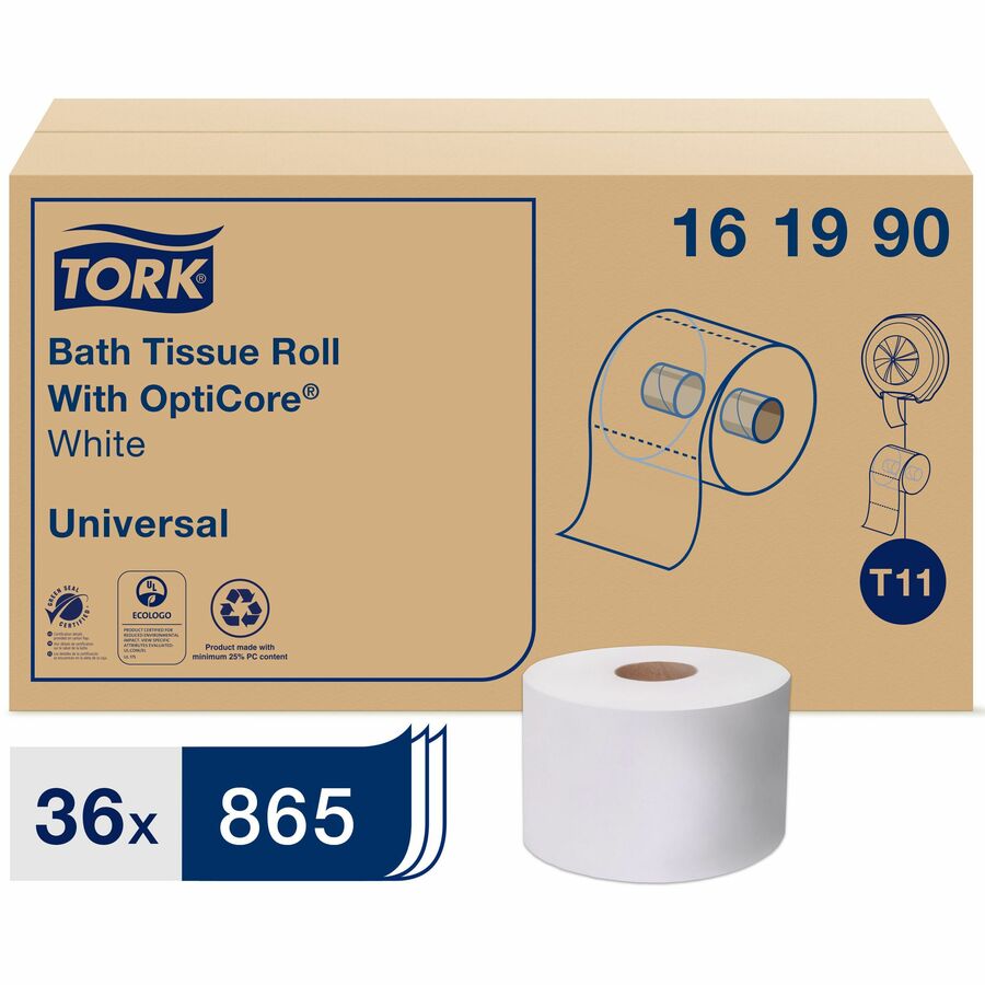 TORK Universal Bath Tissue Roll with OptiCore Bathroom Tissue