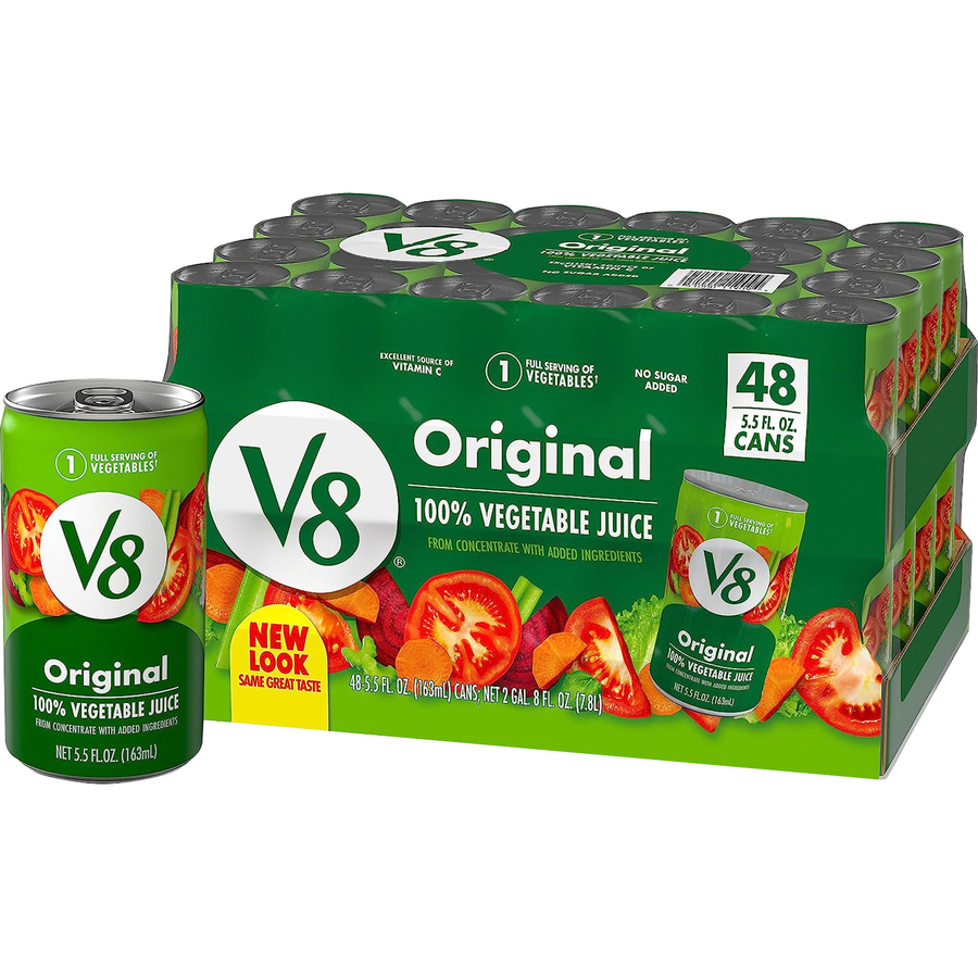 Jugo V8 Vegetal Sabor 5,50 fl oz (163 mL) CD+R/+RW 48 / Cartón