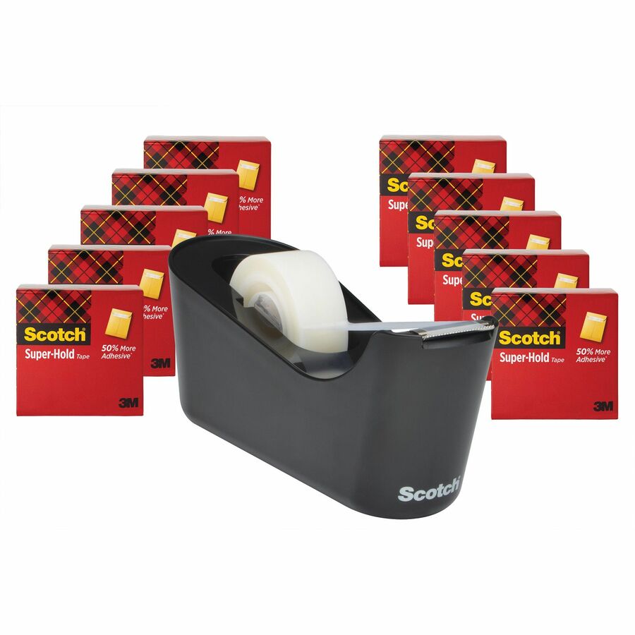Scotch SuperHold Tape 27.78 yd Length x 0.75" Width MMM700K10C18BLK