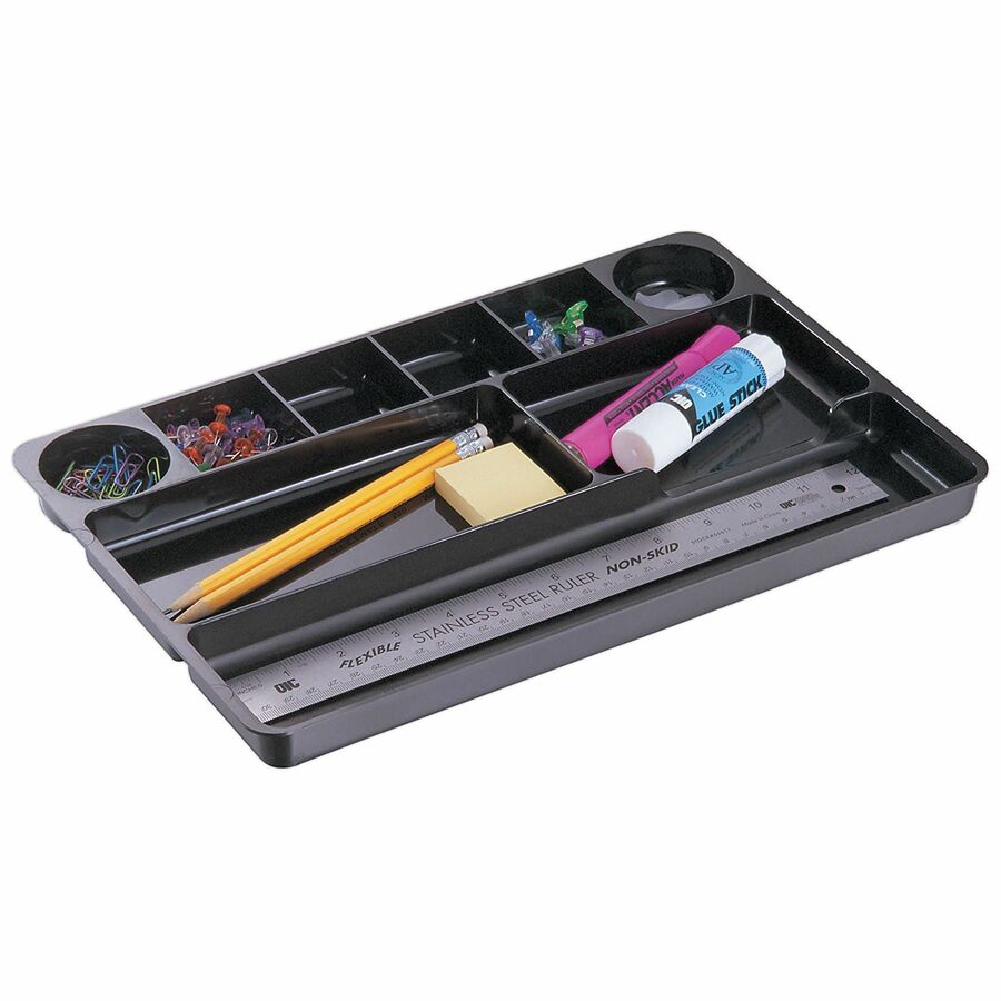 Office Depot® Brand 30 Recycled Drawer Organizer, Black Drawer
