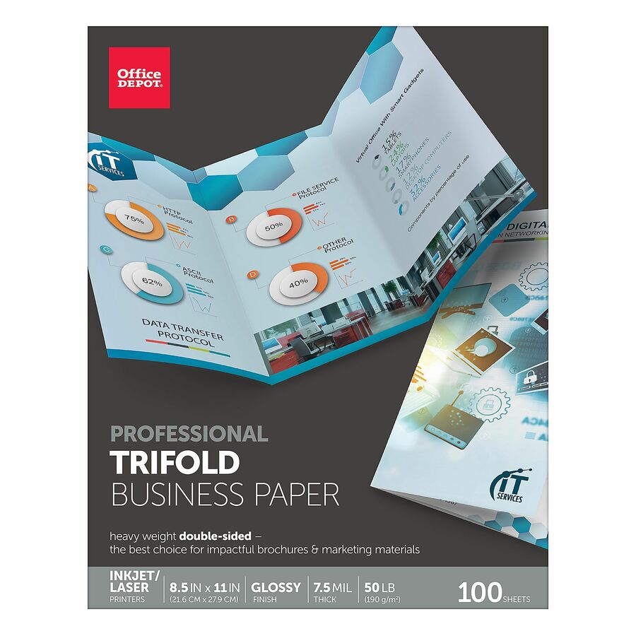 Office Depot Professional Inkjet Copy & Multipurpose Paper Brochure