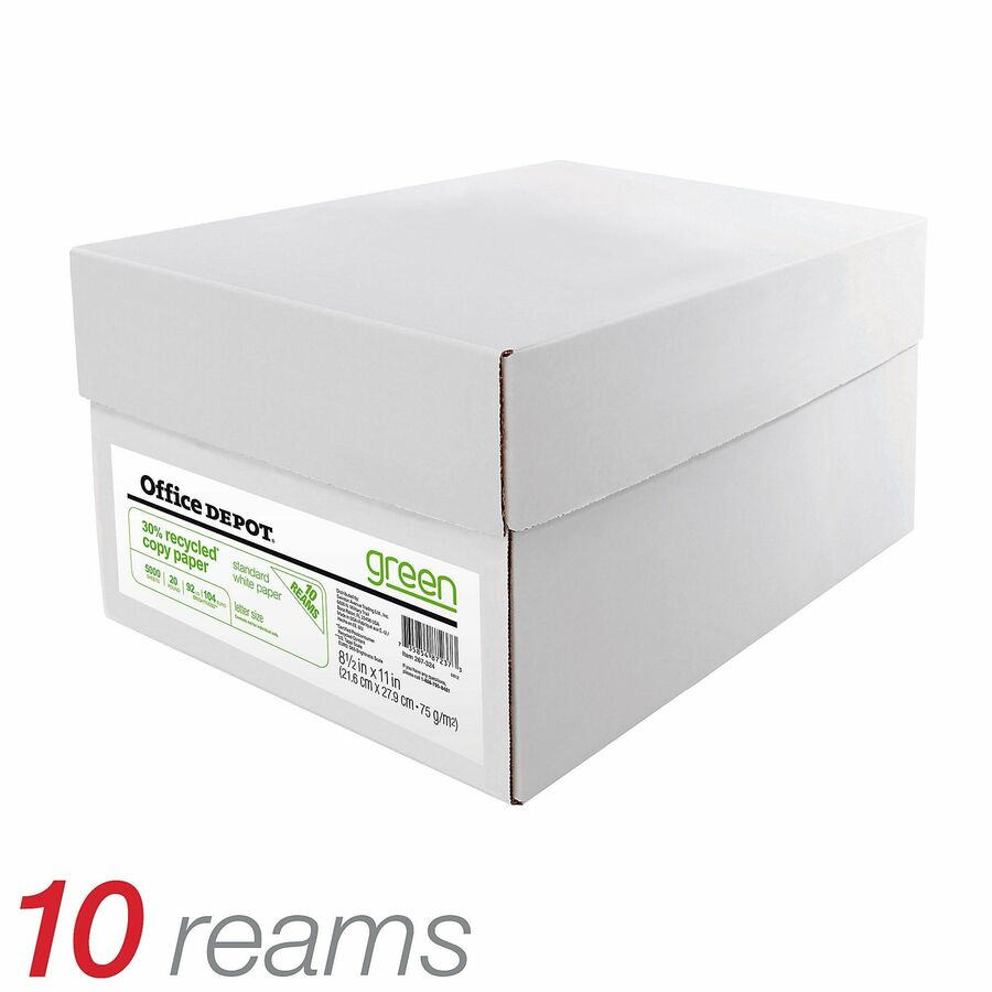 Office Depot® Brand EnviroCopy® Copy Paper, Letter Size (8 1/2" x 11