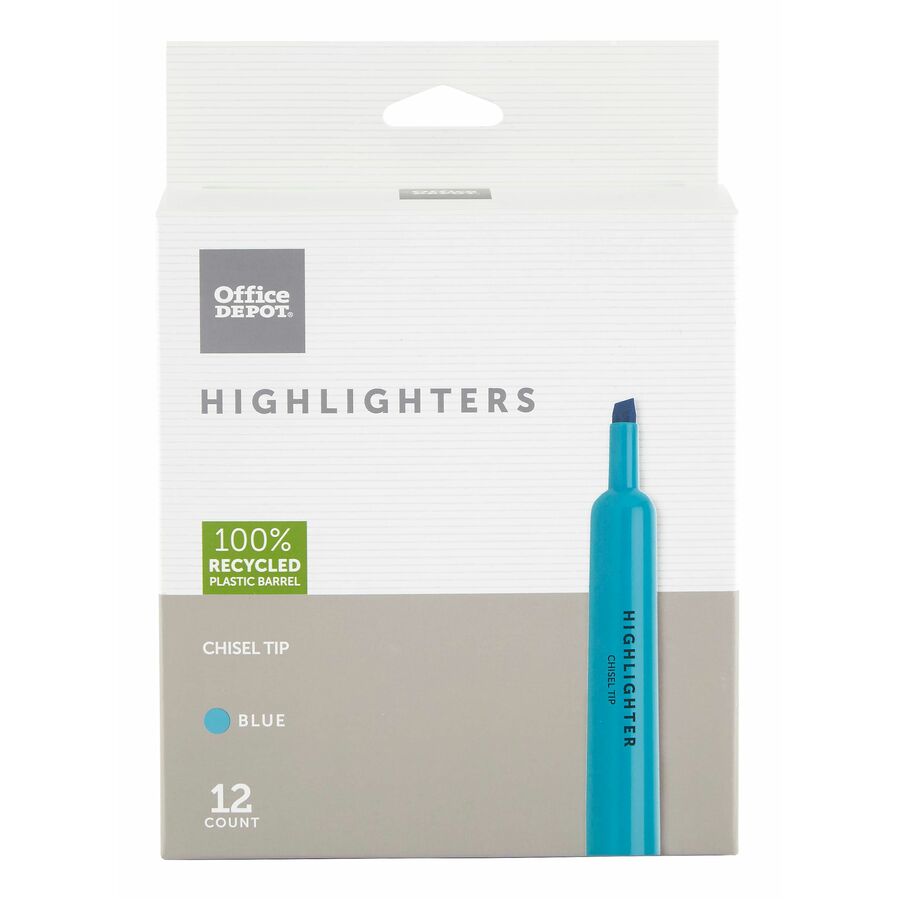 Office Depot® Brand ChiselTip Highlighter, 100 Recycled Plastic