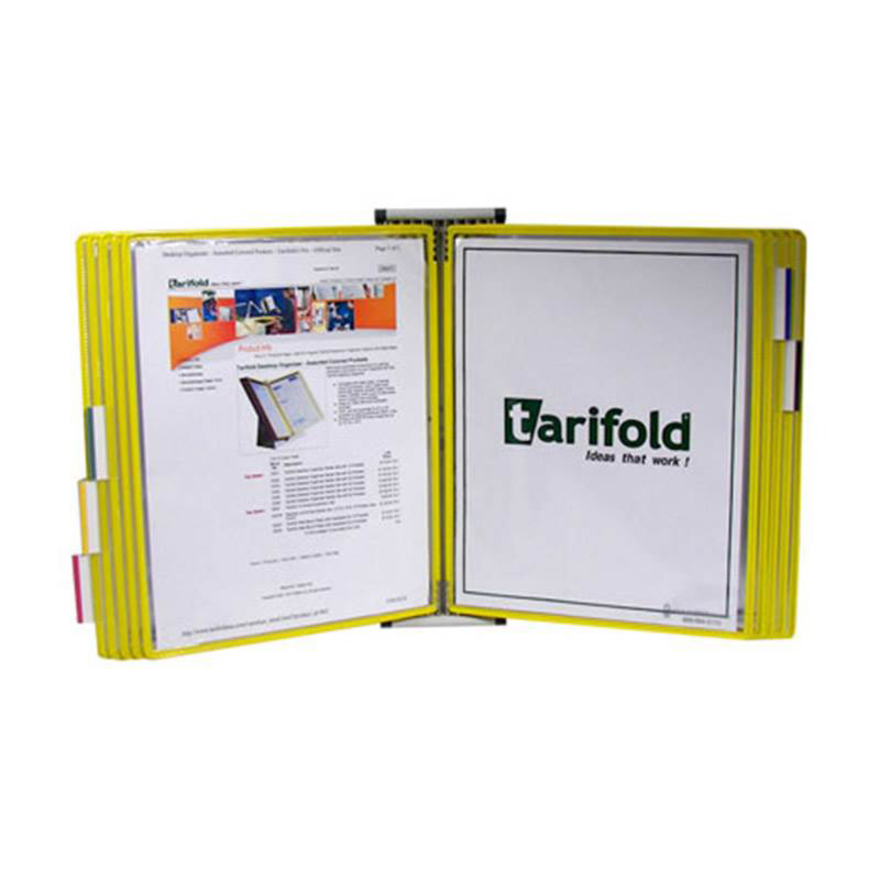 Tarifold Wall Unit Organizer 10 Yellow Pockets PayLESS Office Products