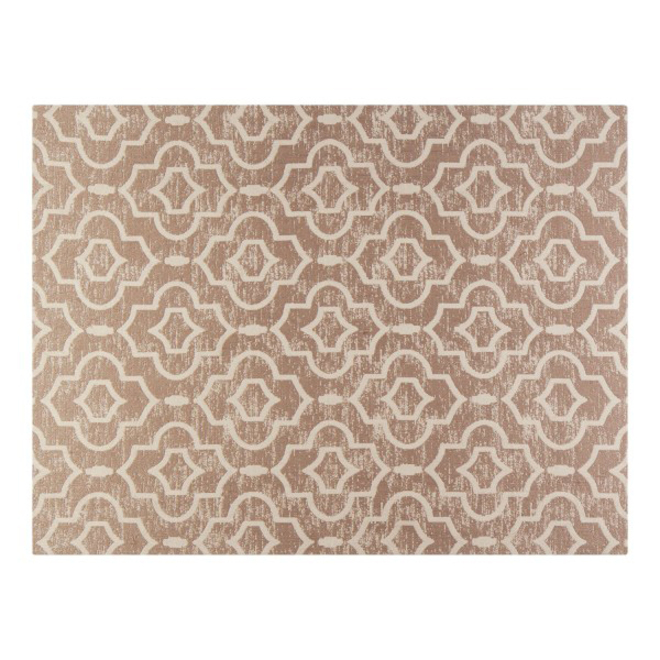 Realspace™ Designer Chair Mat, 36"W x 48"D, Brown/Ivory Trellis Chair Mats Office Depot