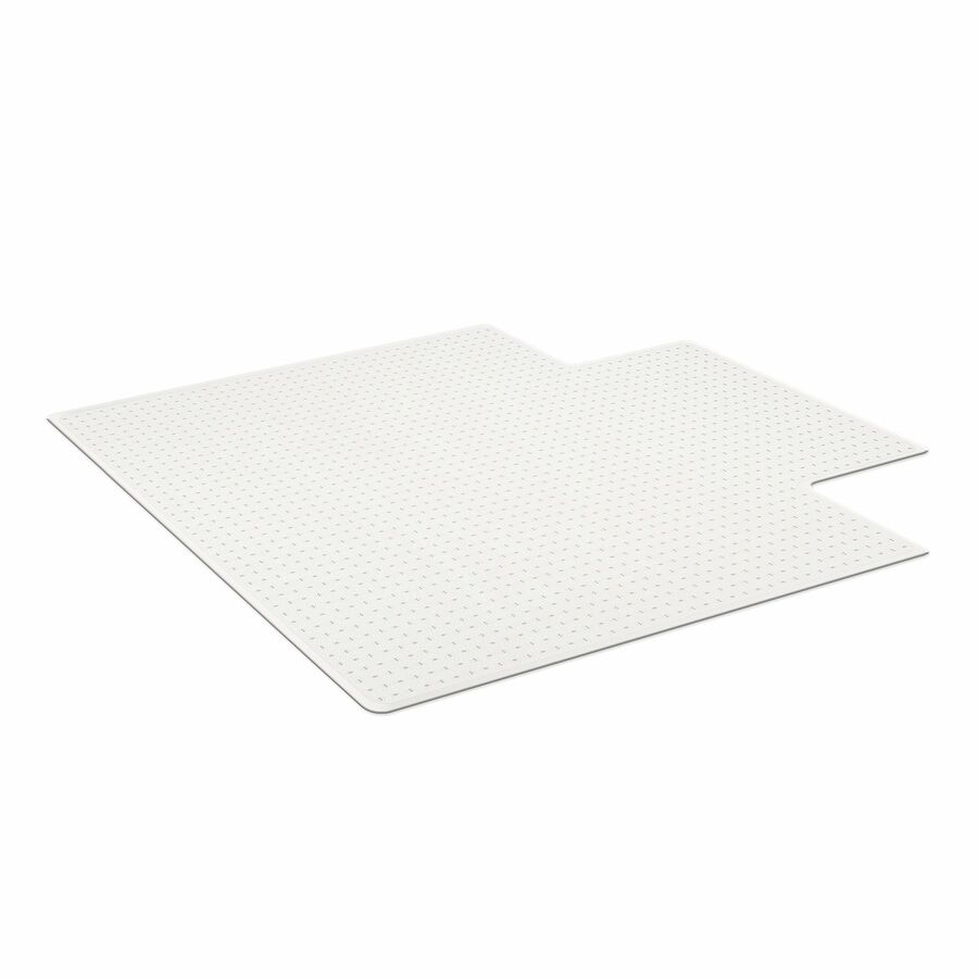 Realspace; Medium Pile Chair Mat, Wide Lip, Ramped Edge, 45" x 53" , Clear Chair Mats Office