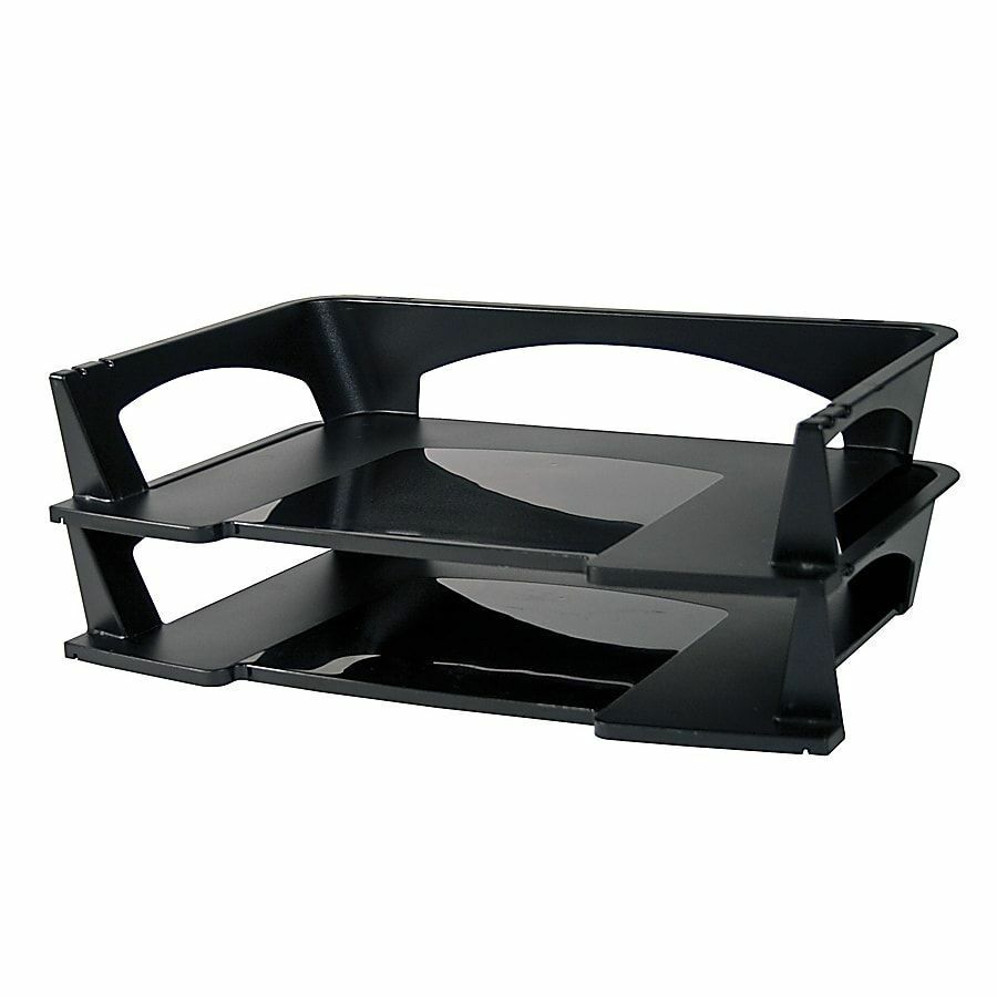 Office Depot® Brand Stacking Desk Trays, 3"H x 14 3/4"W x 9 1/4"D