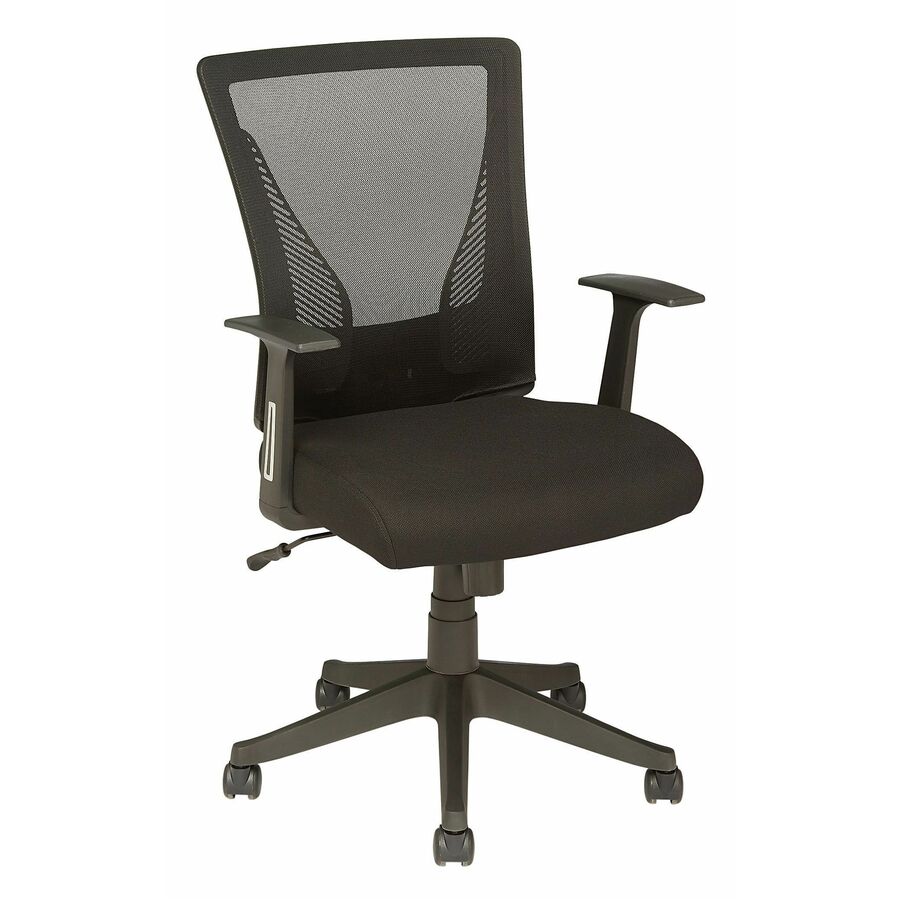 Realspace® Radley Mesh MidBack Task Chair, Black, BIFMA Compliant