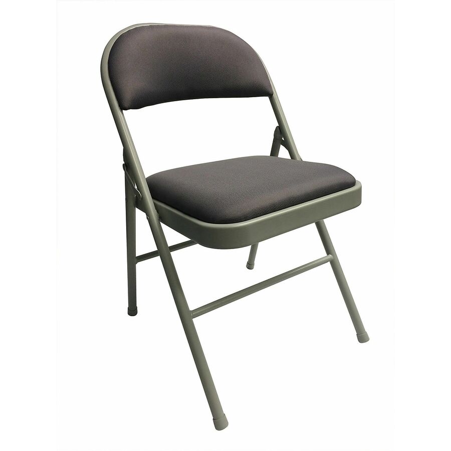 Realspace® Upholstered Padded Folding Chair, Gray Folding Chairs