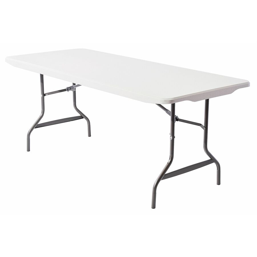 Realspace; Molded Plastic Top Folding Table, 29"H x 72"W x 30"D, Gray