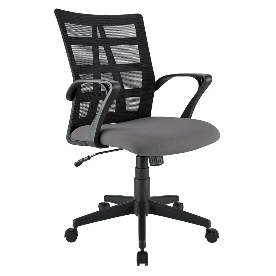 Realspace® Jaxby Mesh MidBack Task Office Chair, Black/Gray, BIFMA