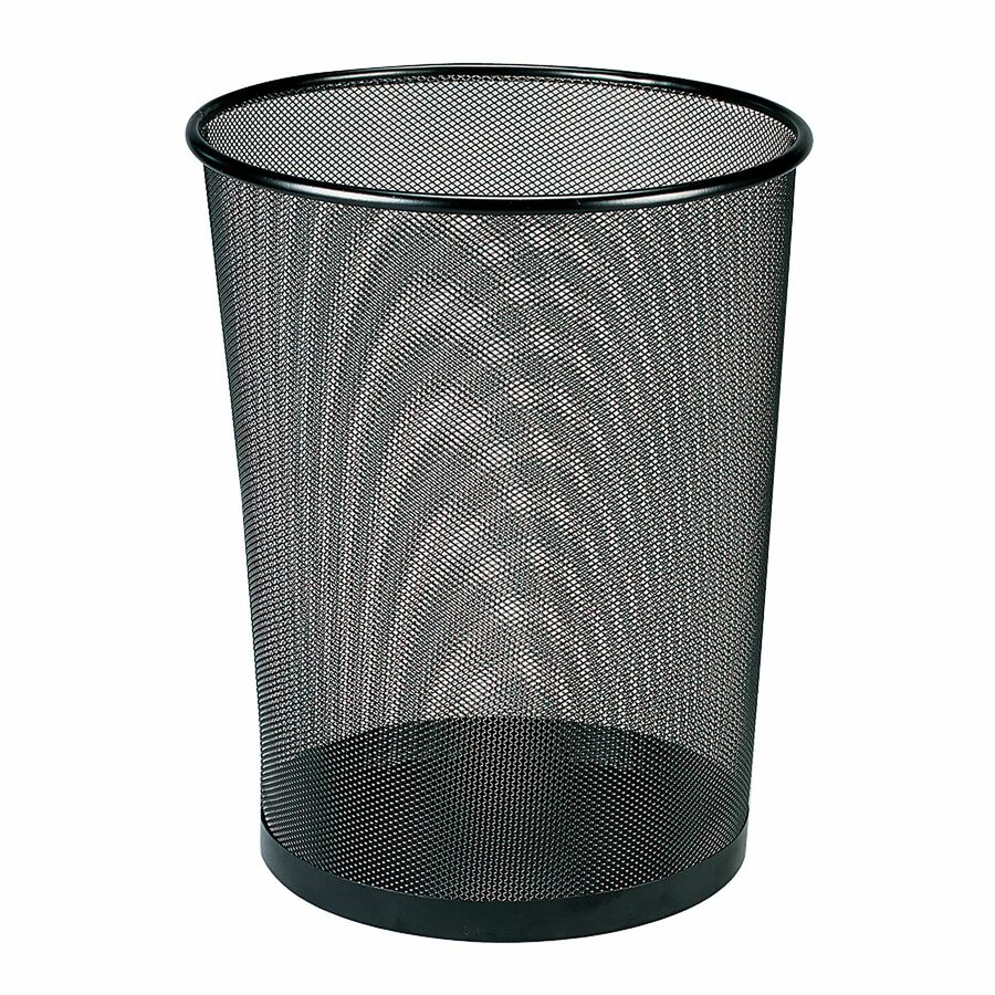 Brenton Studio® Black Mesh Wastebasket Trash Cans Office Depot
