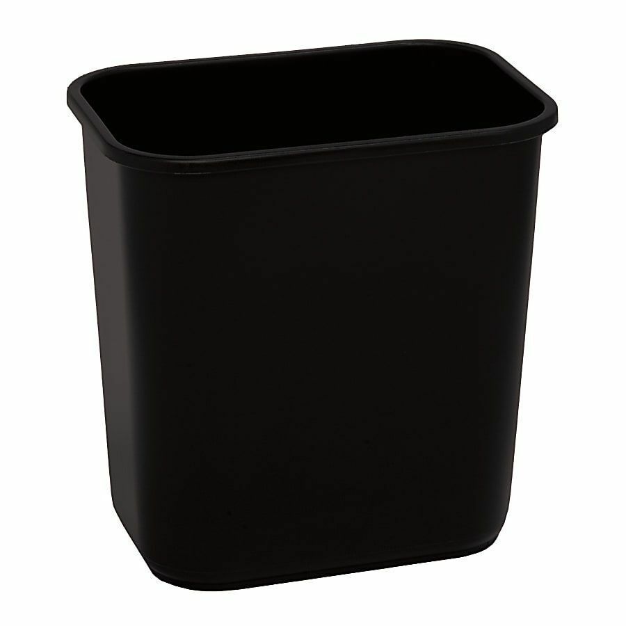 Highmark™ Wastebasket, 3.25 Gallons, 121/4"H x 81/2"W x 12"D, Black