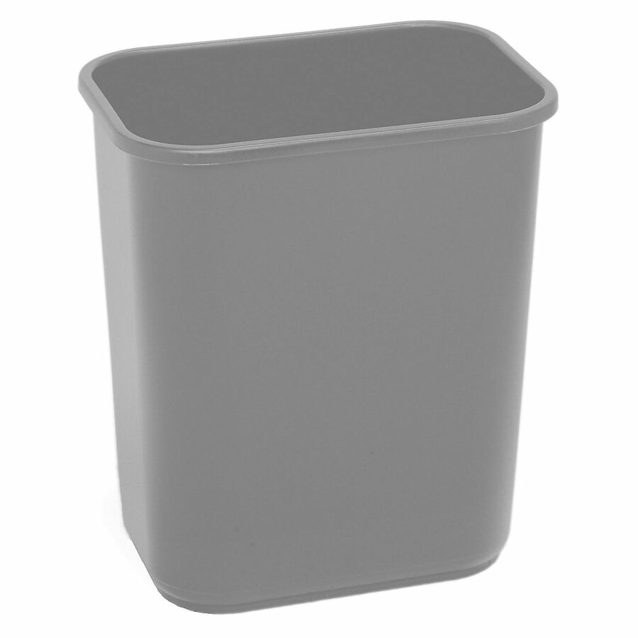Highmark™ Rectangular Plastic Wastebasket, 6.5 Gallons, 15"H x 10"W x