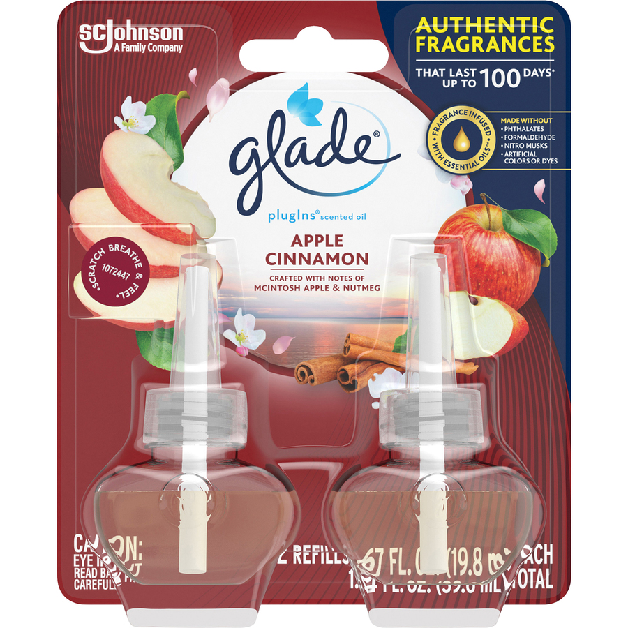 Glade PlugIns Apple Cinnamon Oil Refill Air Fresheners S. C