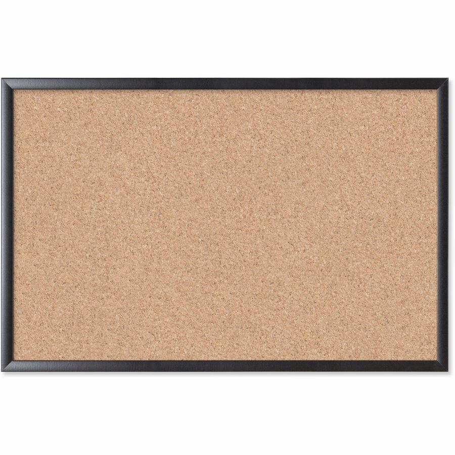 U Brands Cork Bulletin Board 35" X 23" , Natural Cork Surface Self
