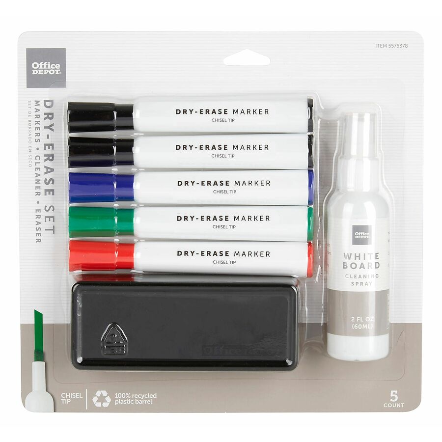 Office Depot® Brand DryErase Marker Set, Assorted Colors DryErase
