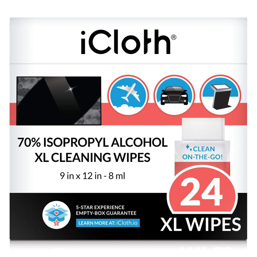 icloth 192Pack 9 x 12In. ExtraLarge Wipes For Multipurpose 8 mL