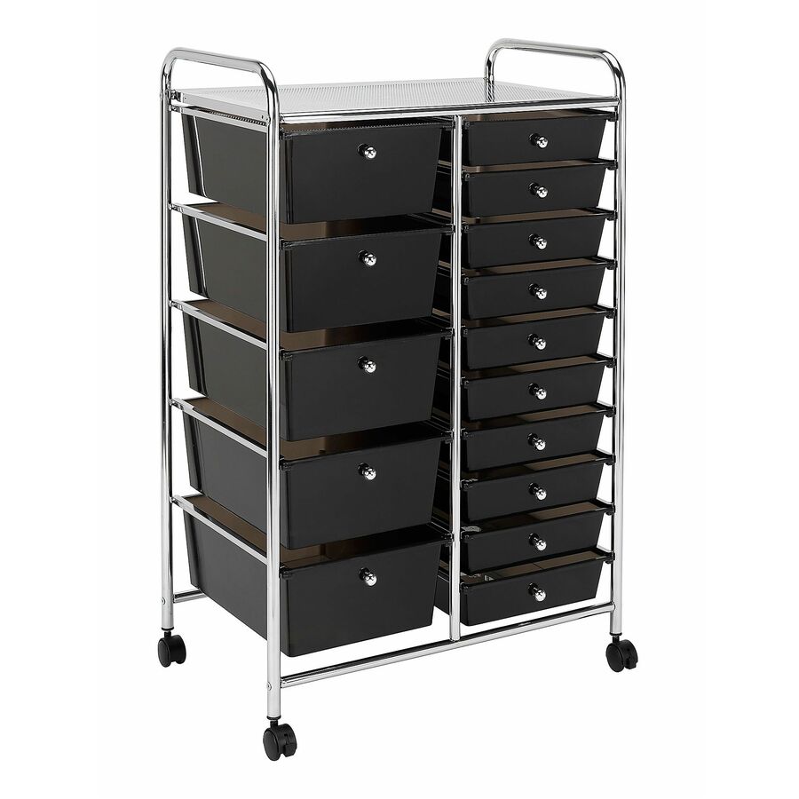 Realspace® 15Drawer Mobile Cart, 383/16"H x 251/4"W x 153/8"D