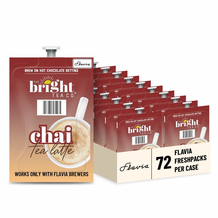 Flavia Bright Tea Co. Chai Tea Latte Freshpack 72 / Carton ICC