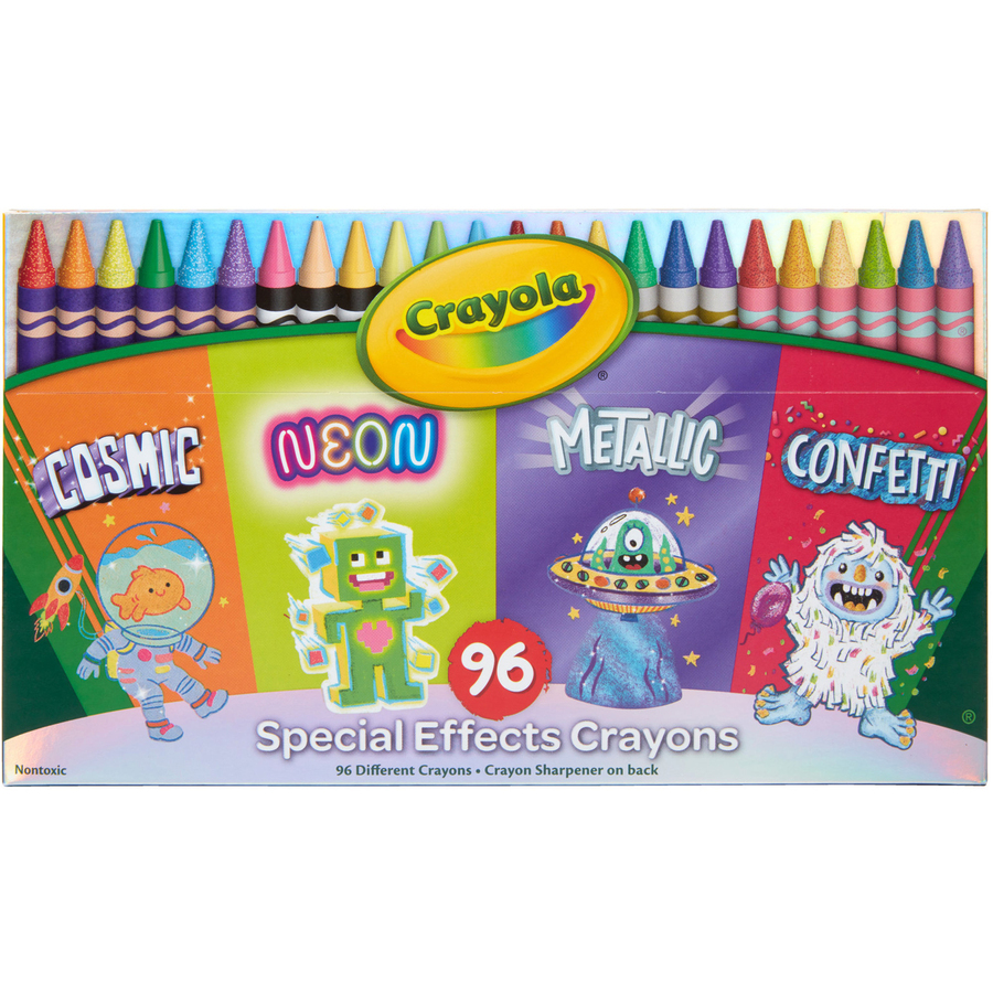 Crayola Special Effects Crayon Set Multi 96 / Pack Round Eye Supply