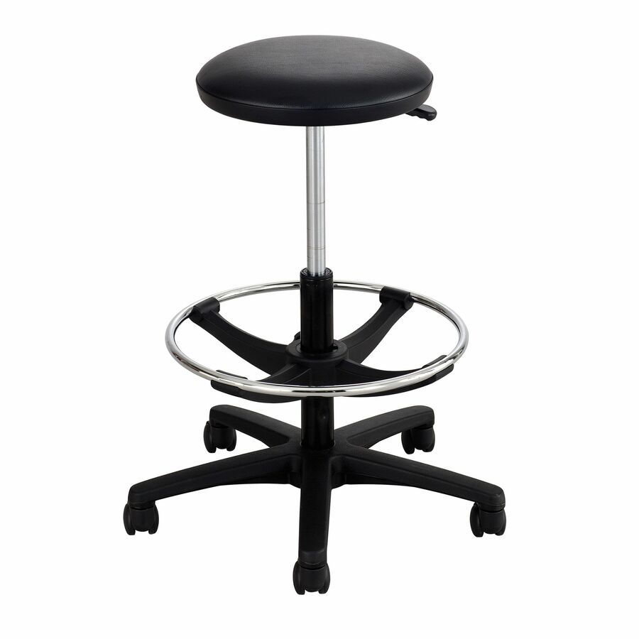 Safco ExtendedHeight Lab Stool Black Vinyl Seat Black Frame 5