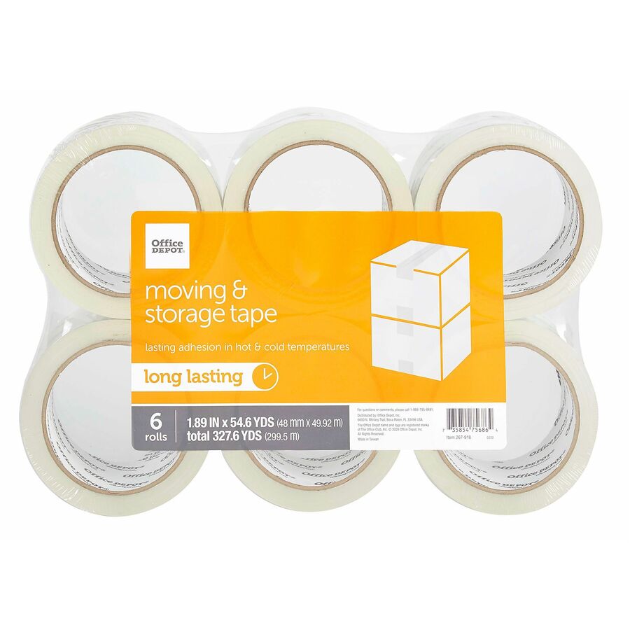 Office Depot® Brand Moving & Storage Packing Tape, 1.89" x 54.6 Yd