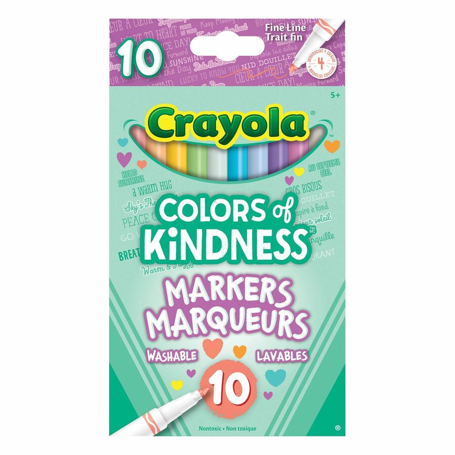Crayola Colors of Kindness Marker Fine Marker Point Assorted 10