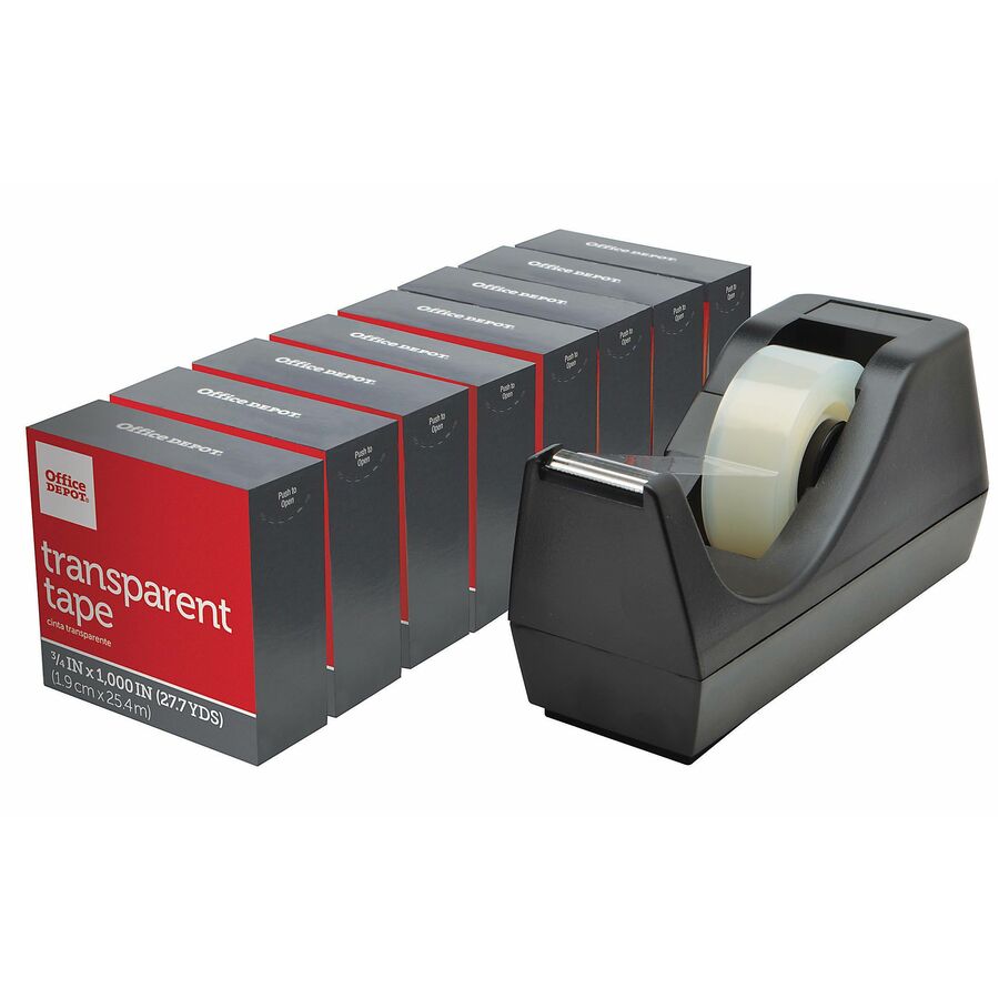 Office Depot® Brand Desktop Tape Dispenser With 8 Transparent Tape