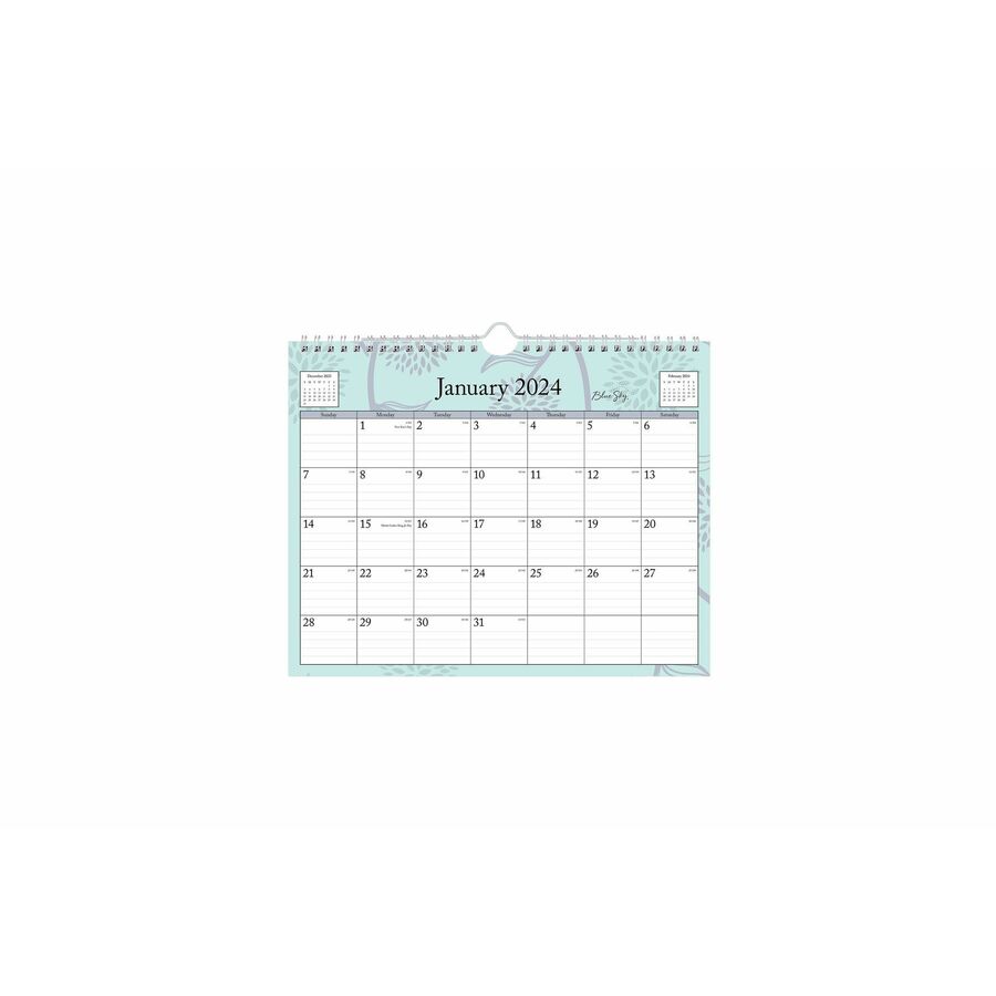 Blue Sky Rue De Flore 2024 Wall Calendar 11x8.75 Calendars Blue Sky The Color of Imagination