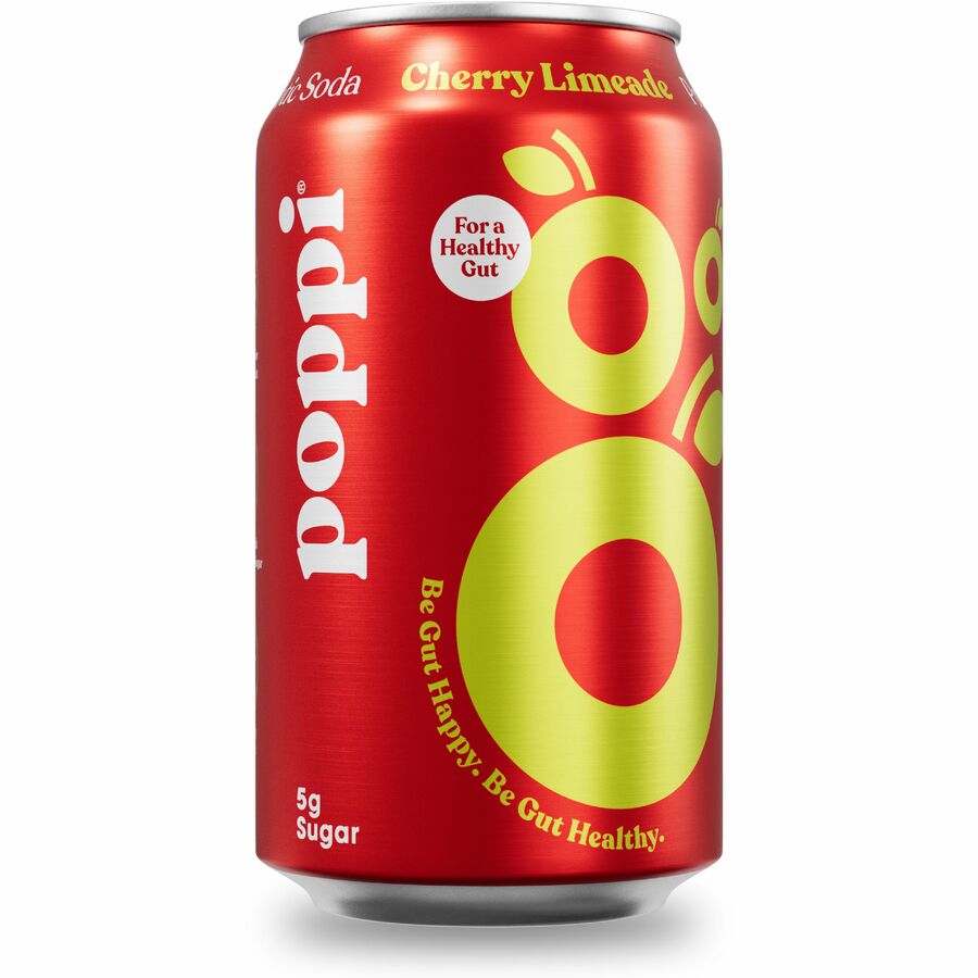 Poppi Cherry LimeadeFlavored Prebiotic Soda Colemans Office and