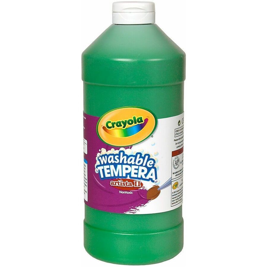 Crayola Washable Tempera Paint 946 ml, Green Liquid 946 mL Green