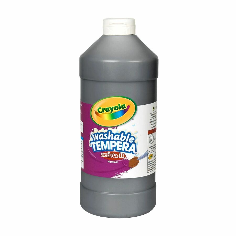 Crayola Washable Tempera Paint 946 ml, Black Liquid 946 mL Black