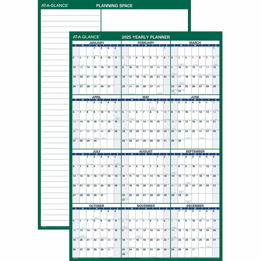 year at a glance wall calendar 2023 AtAGlance Reversible Wall Calendar 1 Year January 2023 December