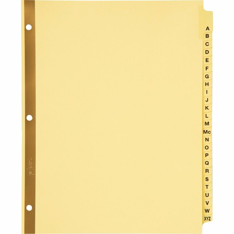 Avery® Laminated Dividers Gold Reinforced Index Divider Avery