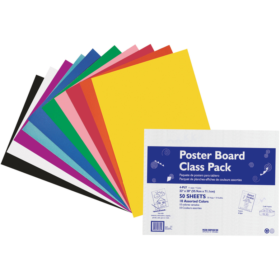 Wholesale School Supplies Pacon Poster Board Class Pack PAC76347