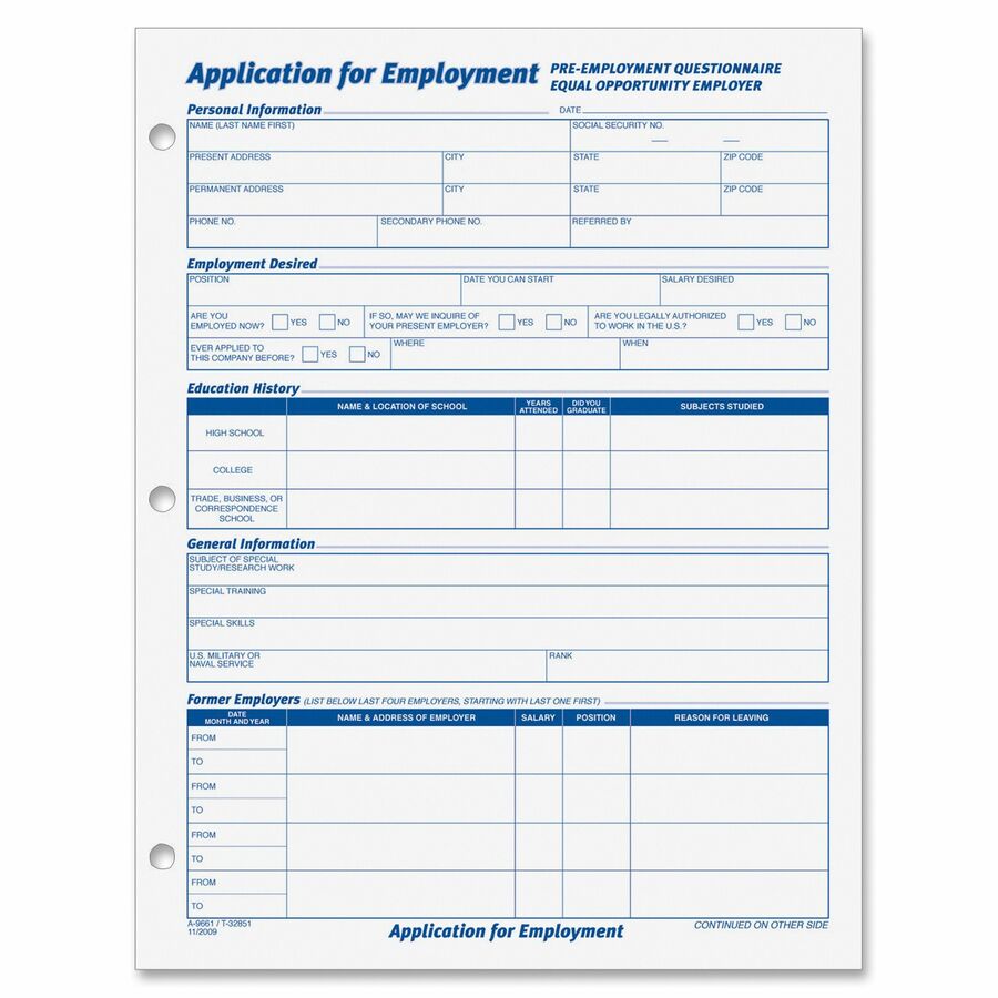 Tops 32851, Tops Employment Application Form, TOP32851, TOP 32851