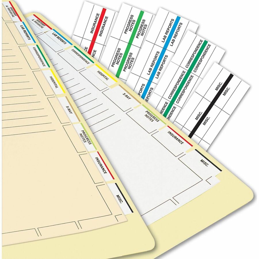 Tabbies Medical Chart Index Divider Sheets LB Office
