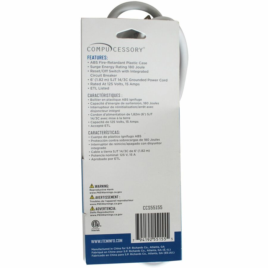 Wholesale Surge Protectors & Electrical Cords Discounts on CCS55155BULK