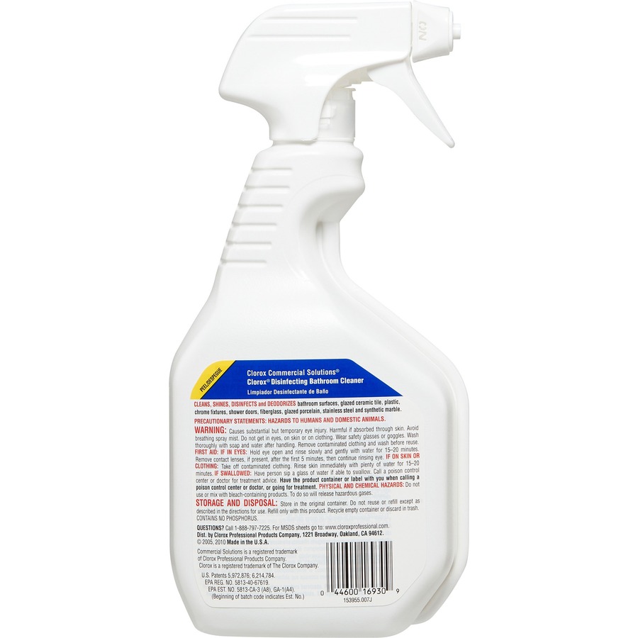 Clorox Commercial Solutions Disinfecting Bathroom Cleaner with Bleach