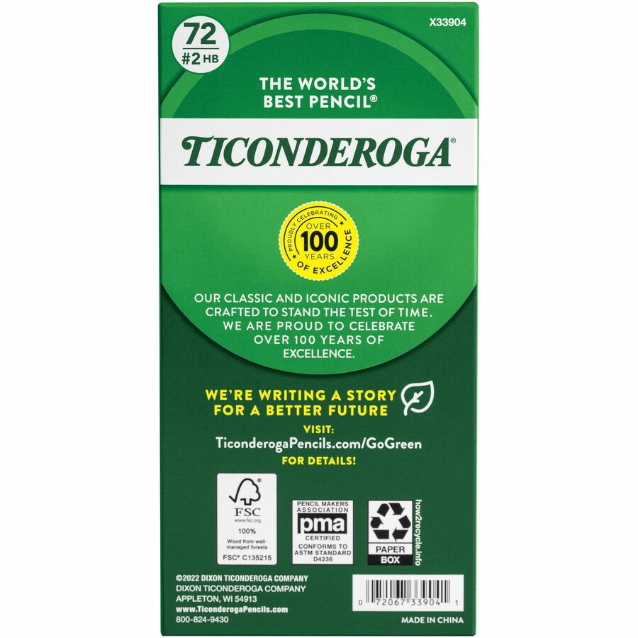 Ticonderoga No. 2 Pencils Pencils Dixon Ticonderoga Company