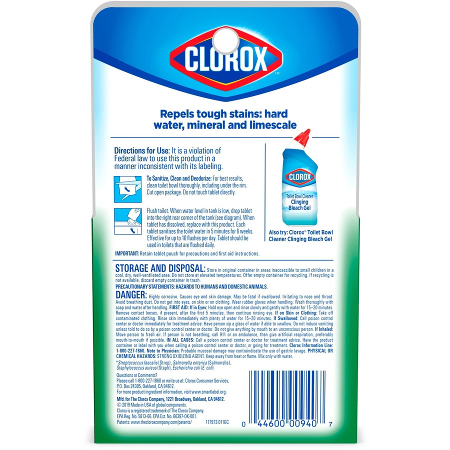 Clorox Ultra Clean Toilet Tablets Bleach Stinsons Stationers