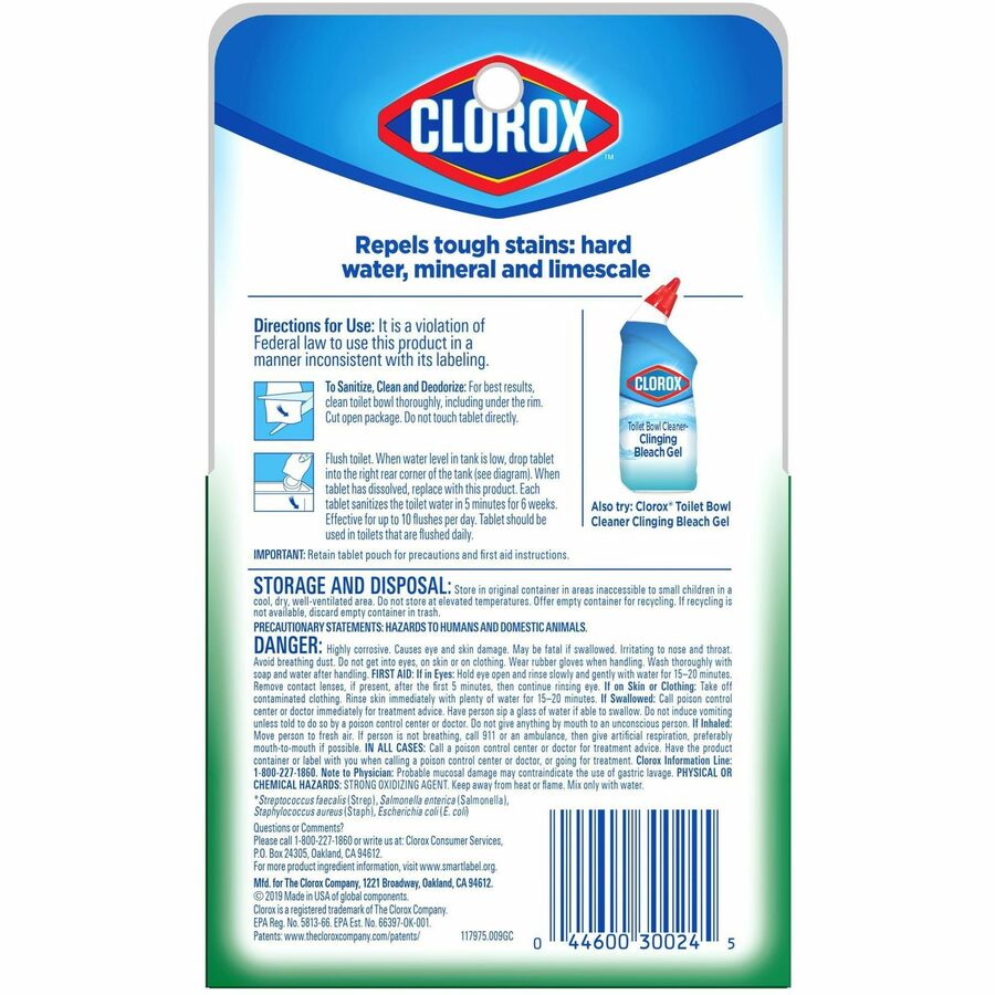 Clorox Ultra Clean Toilet Tablets Bleach Toilet Bowl Cleaners The