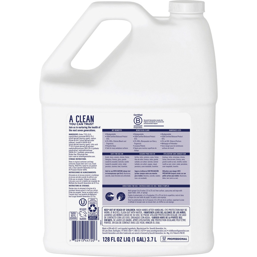 Seventh Generation Professional AllPurpose Cleaner Free & Clear