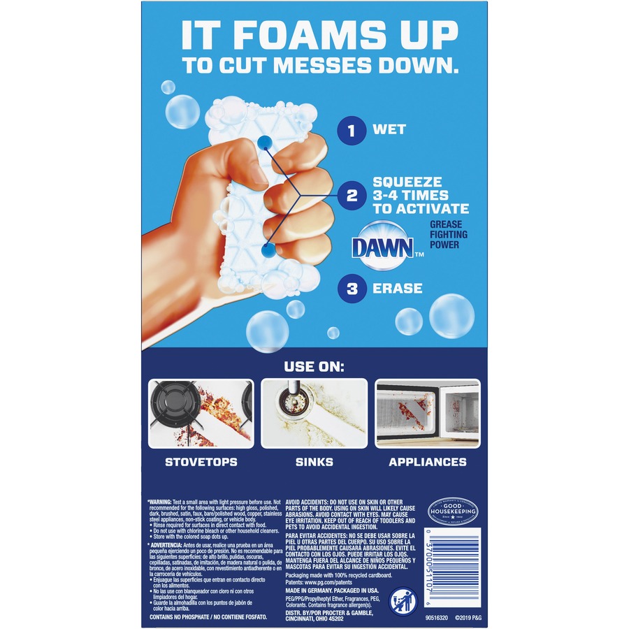 Mr. Clean Magic Eraser Cleaning Pads 16/Carton Rectangle 5.40" Width x 9.80" Depth