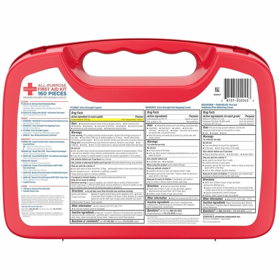 Johnson & Johnson All Purpose First Aid Kit First Aid Kits Johnson
