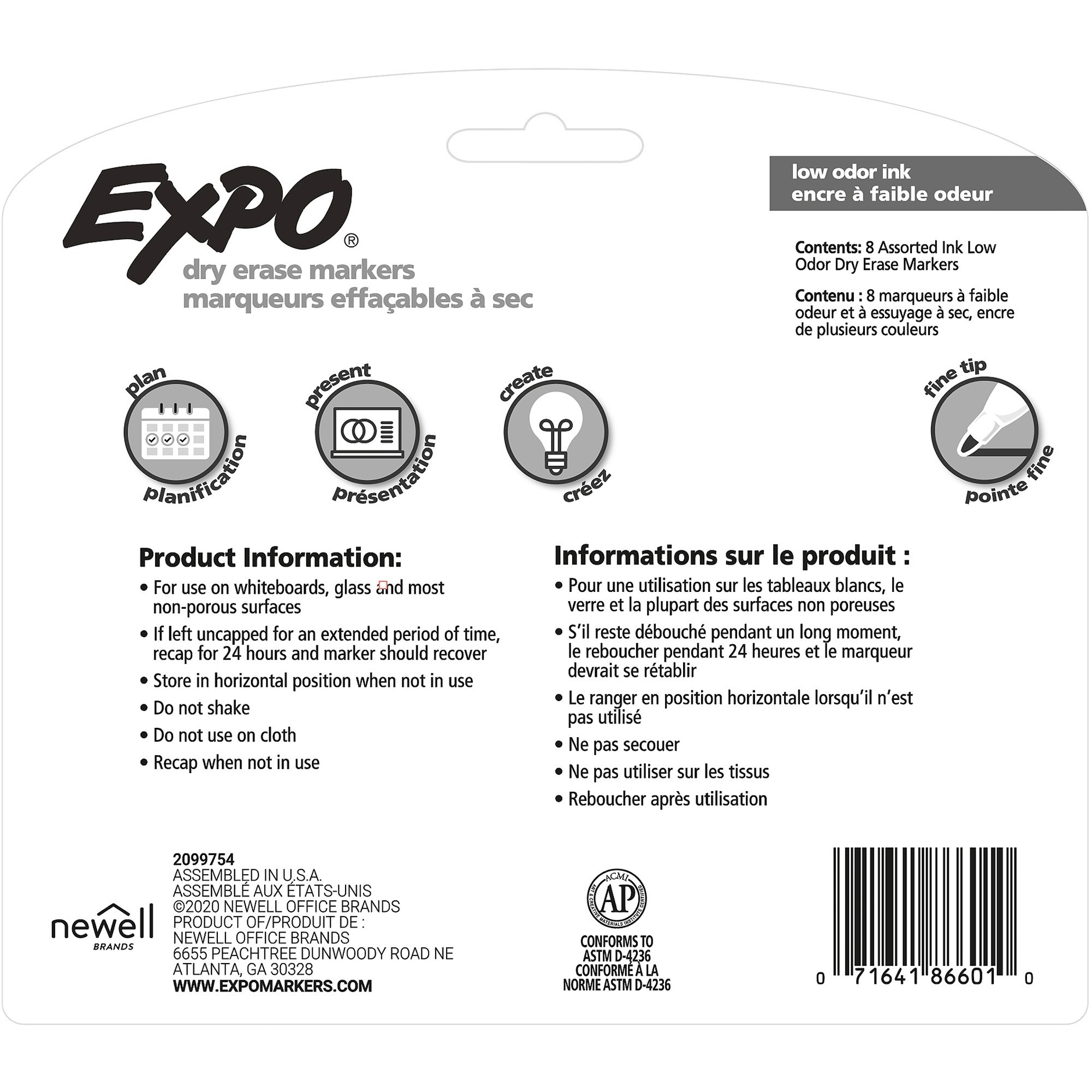 Expo LowOdor Dryerase Fine Tip Markers Warren's Office Supplies