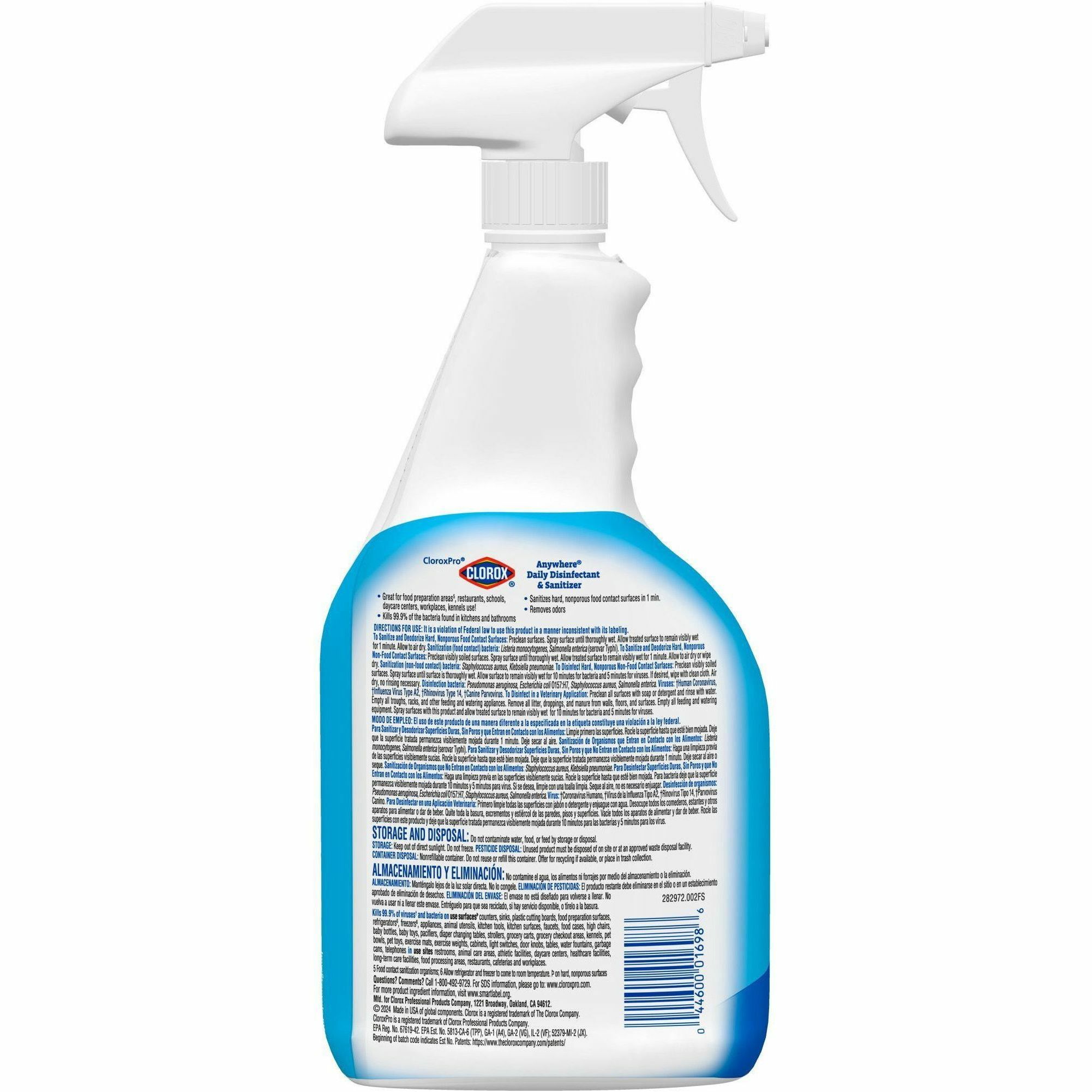 CloroxPro™ Anywhere Daily Disinfectant and NoRinse Food Contact Sanitizer