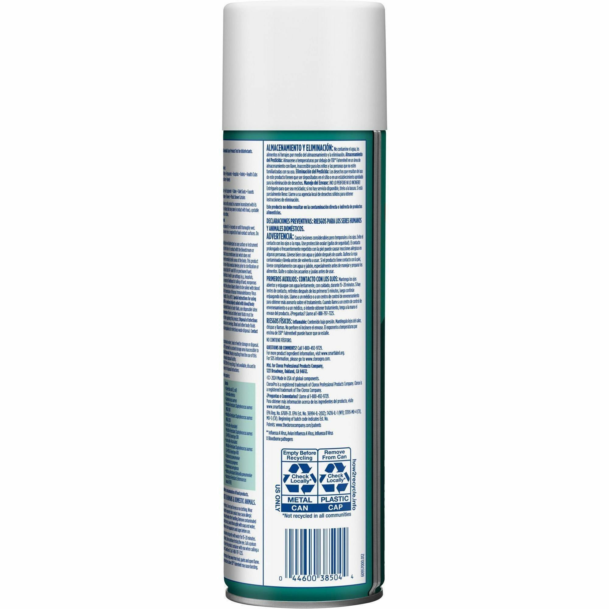 Clorox Commercial Solutions Disinfecting Aerosol Spray